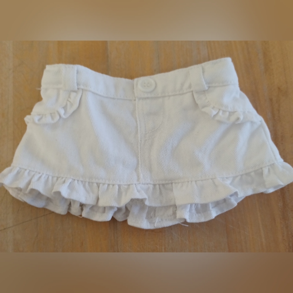 Pet Skirt White Denim